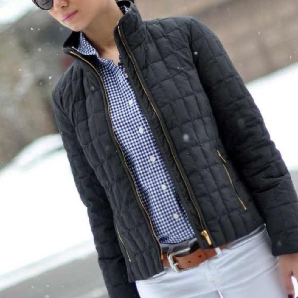 J CREW snowcap quilted jacket